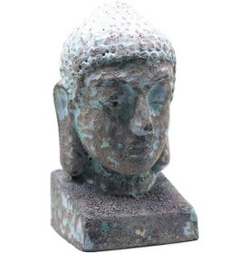 Resim Buddha Heykel Büst Turkuaz Orta Boy 
