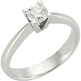 Resim Yüzük Tek Taş Beyaz 1,63 Gram 14 Ayar Altın 