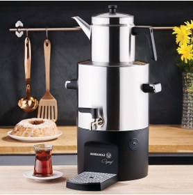 Resim KORKMAZ Inox/Satin Semaver 