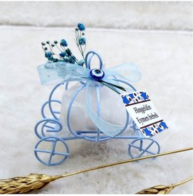 Resim Saray Arabası Meltal Erkek Bebek Doğum Şekeri(30 Adet) 