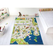 Resim İVİ Şehir Temalı Çocuk Odası Oyun Halısı 150x220cm 