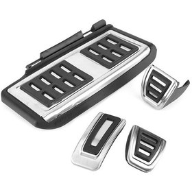 Resim Vw Golf 7 8 Passat B8 Tiguan 2 Touran 2 T-roc T-cross Arteon Polo 5 Uyumlu Geçme Manuel Pedal Seti 4 Parça Siyah Krom 
