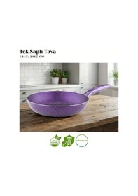 Resim 24 Cm Granit Tek Saplı Tava - Violet Violet 