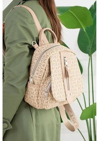 Resim Just Polo Kadın Günlük Kullanıma Uygun Su Geçirmez Çok Bölmeli Sırt Çantası Shopper Kum 