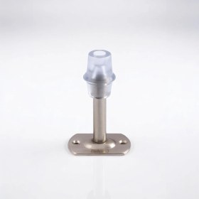 Resim Kapı Stoperi Tamponu Metal Kapı Durdurucu Tutucu Kapı Altı Üstü Stopu Silikonlu Krom 8 cm (5 Adet) 