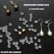 Resim 30 Adet Şeffaf Plastik Küpe Arka Kısımları, Kaymaz Silikon Çivi Tıkaçları Şeffaf Top Tasarımıyla - DIY Takı Yapımı İçin Rahat & Güvenli Uyum, DIY Takı Bileşenleri | Şeffaf Tasarım | Şeffaf Plastik Malzeme, Takı Yapımı İçin Bulgular 