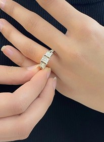 Resim Zümrüt Sarraf 0.41 Karat 14 Ayar Pırlanta Tria Bayan Yüzük 