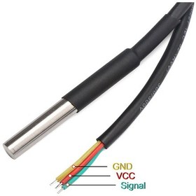 Resim Ds18B20 3 Metre Kablolu Su Geçirmez Dijital Sıcaklık Sensörü 