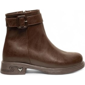 Resim Celira Kahve İçi Termal Astar Cilt Kadın Bot & Bootie Kahverengi 