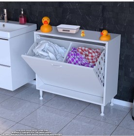 Resim Modilayn Söke Banyo İçin Sihirli Kutu 75 X 75 X 32,5 Cm Lik 2 Göz Sepet Hazneli Mini Banyo Dolabı. Hemen Sipariş Verin, Banyonuz Büyüsün Beyaz 