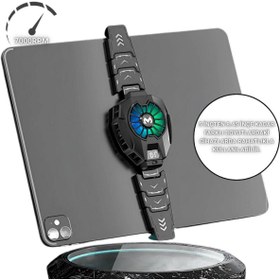 Resim Polham RGB Işıklı Isı Göstergeli Tablet ve Telefon Uyumlu 7000RPM Ultra Güçlü Soğutucu Fan, Ultra Se 
