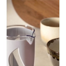 Resim Madame Coco Berthe French Press - Soft Gri - 500 ml 500 cc Cam 