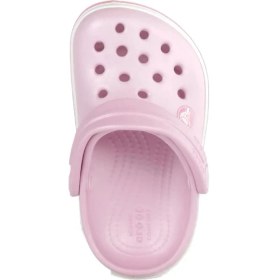 Resim Crocs Crocband Kız Çocuk Terlik Pembe Renk Düz Topuklu Kaymaz Taban ve Ortopedik Özellik 