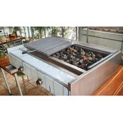 Resim Arıcan Doğalgazlı Lav Taşlı Izgara Mangal Lava Taşlı Endüstriyel Grill -80 Cm- 