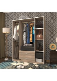 Resim Kenzlife giysi dolabı orhan 175*120*40 crd gardırop 2 çekmeceli 