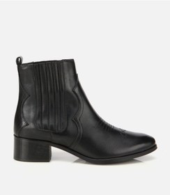 Resim Hotiç Kadın Deri Siyah İşlemeli Western Düz Bot 01boh313440a100 01boh313440a100 Siyah 