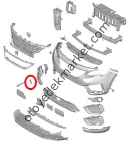 Resim Peugeot 5008 (2017-2020) Ön Tampon Çeki Demir Kapağı (Orijinal) 