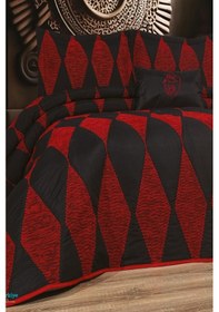 Resim Ametist 4 Parça Yatak Örtüsü 240x260 Siyah Kırmızı Çok Renkli 