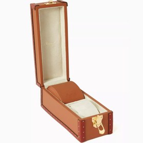 Resim Kensington İkili Deri Saat Kutusu, Kahverengi, Seyahat Çantalı Lüks Tasarım - Kahverengi 