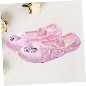 Resim Holibanna Yoga Dans Terlik Bale Daireler Lirik Ayakkabı Kız Bale Ayakkabıları Dans Ayakkabıları Jimnastik Yoga Ayakkabıları Sparkly Bale Ayakkabısı Pointe Ayakkabı Terlik Kore Versiyonu 