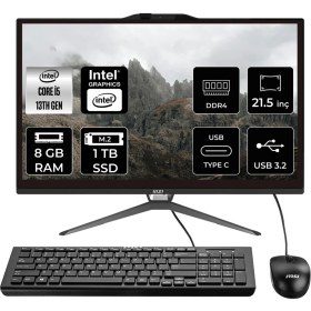 Resim Msı Pro AP222T Intel Core I5 13400 8gb 1tb SSD 21.5" Fhd Fdos Multi-Touch All In One Bilgisayar & Per4 USB Bellek 13M091XEUP303 