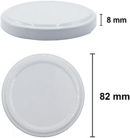 Resim Afracam 1000 ml Konserve Kavanoz Metal Kapaklı Şeffaf Cam 1000 cc Paşabahçe 20 Adet (Beyaz Kapak) 