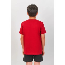 Resim Galatasaray Orijinal 5 Yıldız Kırmızı Çocuk Forma T-Shirt Aslan Ahşap Kutu Hediyeli 