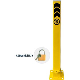 Resim 60 Cm Kilitli Otopark Direği Park Bariyeri Asma Kilit Dahil -629 
