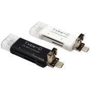 Resim Type-C Usb 2.0 Micro Usb SD TF Micro SD Kart Okuyucu Markasız