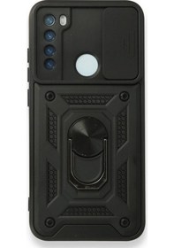 Resim Smcase Xiaomi Redmi Note 8 Kılıf Kamera Korumalı Yüzüklü Tank Pars Silikonnano Ekran Koruyucu 