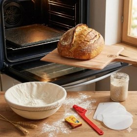 Resim Profesyonel Ekmek Yapım Seti Full Paket Pyuvarlak 22 cm Ekşi Mayalıp 