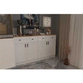 Resim Çiftli Çok Amaçlı Dolap - Kahve Köşesi-mutfak Standı 