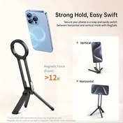 Resim Taşınabilir Manyetik Tutuculu Dış Mekan Tırmanış Selfie Canlı Yayın Fotoğrafçılık Tam Metal Masaüstü Tripod 