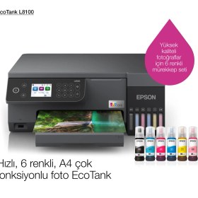 Resim Epson Ecotank L8100 A4 Çok Fonksiyonlu Yazıcı 