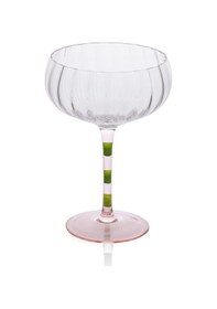 Resim The Mia Ayaklı Cam Dondurma Kasesi Pembe Yeşil 240 Ml 