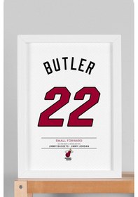 Resim Jimmy Butler Forma Çerçeveli Tablo - Nba Miami Heat Jersey 