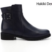 Resim GÖNDERİ(R) Kadın / Kız Lacivert Antik Fermuarlı Kauçuk Taban Hakiki Deri Bot 