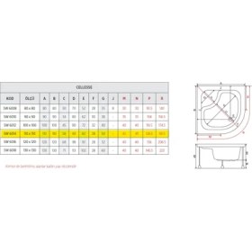 Resim Cellesse Oval Mini Küvet 110*110 