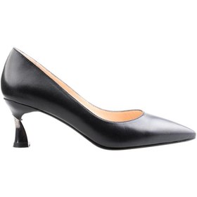 Resim Platin Siyah Kadın Stiletto Ayakkabı 