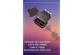 Resim Astraltech Ucuz Kaliteli Akıllı Saat ve Powerbank Bluetooth Kulaklık 5.1 Stereo ANC Özelliği 