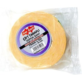 Resim 19mmx2mt Köpük Çift Taraflı Band Özel Bant Pe-hotmelt Yüksek Kalite 