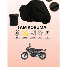 Resim Dokaca Siyah Mondial 250I Buccaneer Uyumlu Motor Branda, Koruyucu Örtü, Motosiklet Brandası 