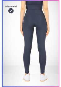 Resim Missmaral Slim Fit Tayt Yüksek Bel Toparlayıcı Antrasit Spor Model Flatlock Dikiş Detaylı Oslo 1090 Antrasit 