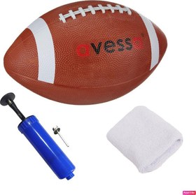 Resim Avessa Kauçuk Amerikan Futbol Topu 430 Gr Standart Boy + Pompa + Havlu Bileklik 
