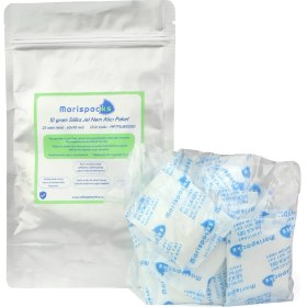 Resim Marispacks 10 G x 25 Adet Silikajel Nem Alıcı Paket (Nonwoven, Aluminyum Doypack Ambalajda) 