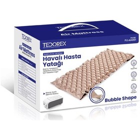 Resim Tedorex Baklava Desenli Havalı Hasta Yatağı + Motor FU-AM001 