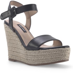Resim Nine West BENOIT 3FX Siyah Kadın Dolgu Topuk Sandalet 