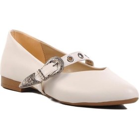 Resim Ayakmod 354155 Z Beyaz Kadın Western Babet Beyaz 