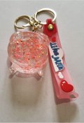 Resim Modellino Hediyelik Kawaii Kristalize Sulu Anahtarlık Silikon Bileklik & Çanta Süsü - Pembe Masa Saati 