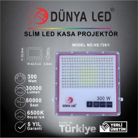 Resim Dünya LED HS.725/1 300W Smd LED Slim Projektör 6500K Beyaz Işık 